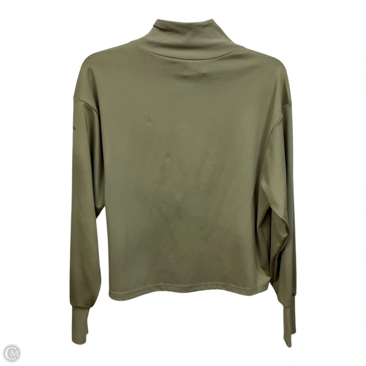 Athletic Top Long Sleeve Collar By Columbia In Green, Size: S