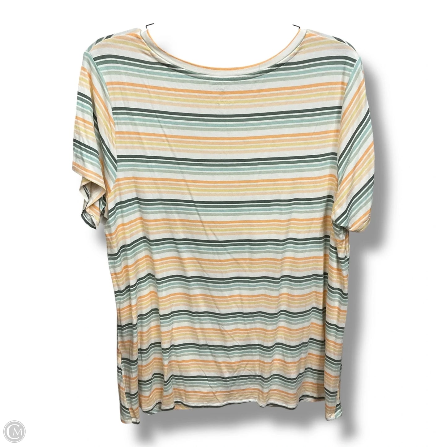 Top Short Sleeve By Westport In Striped Pattern, Size: 1x