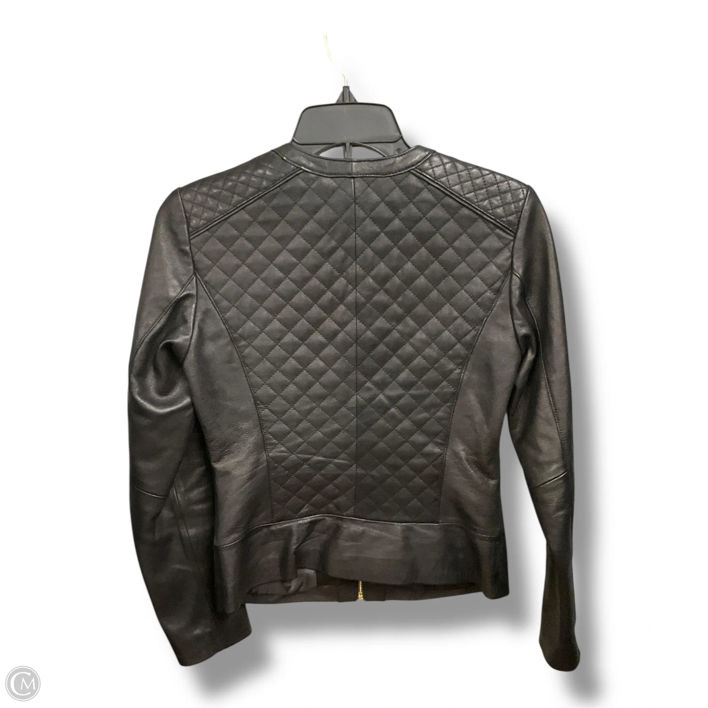 Jacket Moto By Cole-haan In Black, Size: Xs