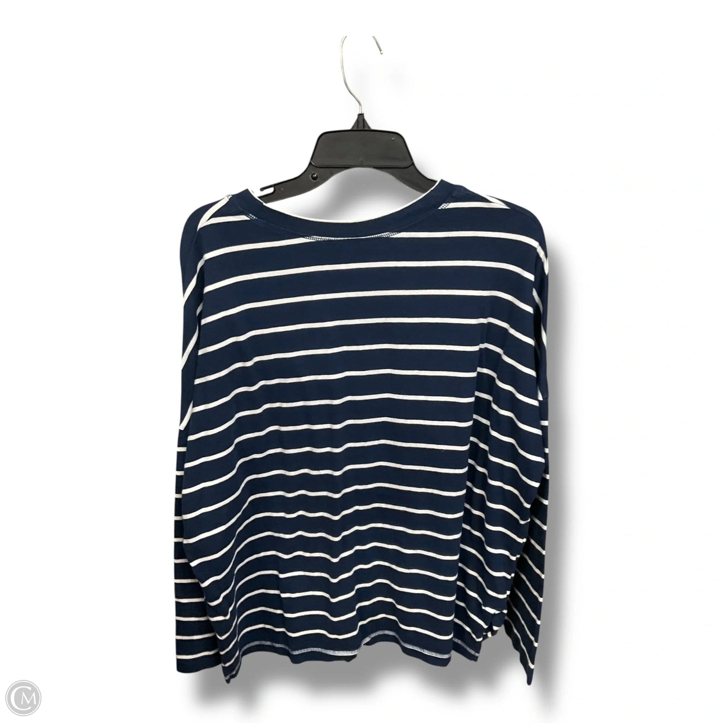 Top Long Sleeve By Time And Tru In Striped Pattern, Size: Xxl