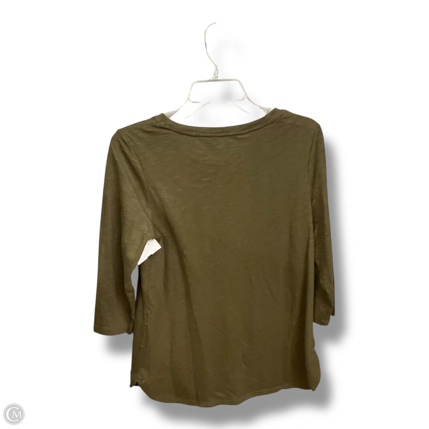Top 3/4 Sleeve By Chicos In Green, Size: S