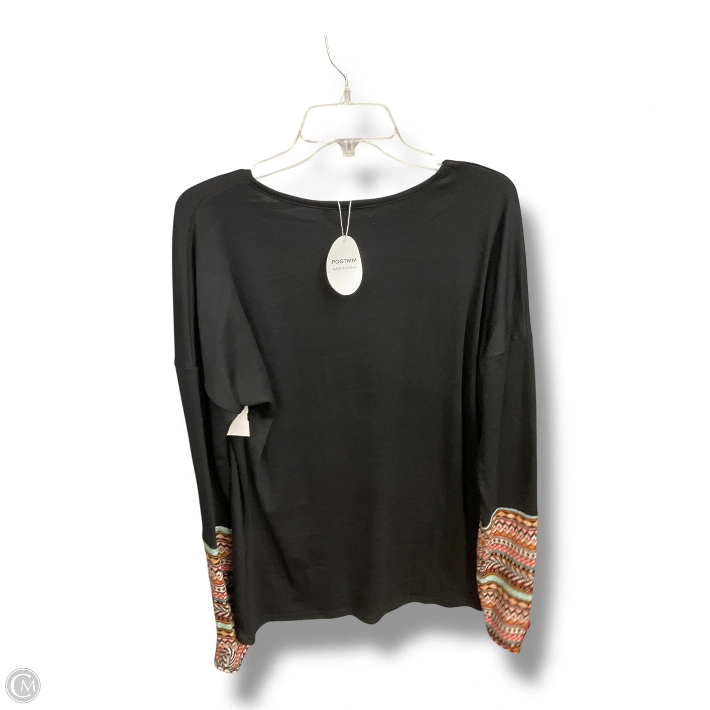 Top Long Sleeve By Clothes Mentor In Black, Size: M