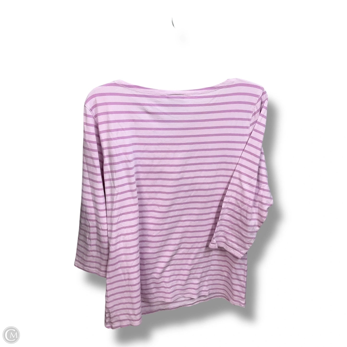 Top 3/4 Sleeve By J. Jill In Striped Pattern, Size: L
