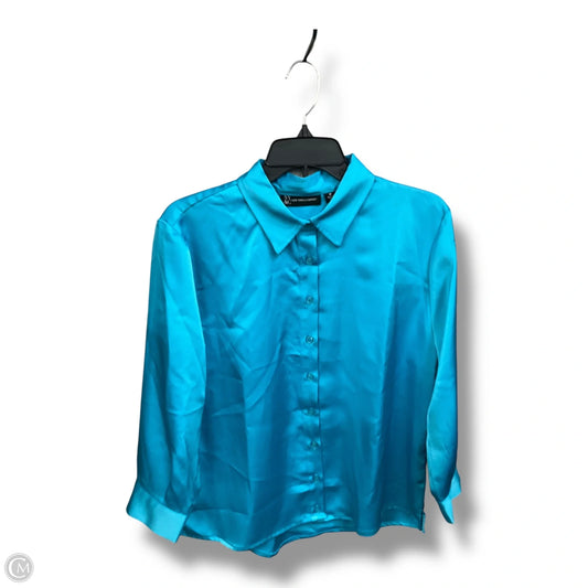 Blouse Long Sleeve By New York Jean Company In Blue, Size: M