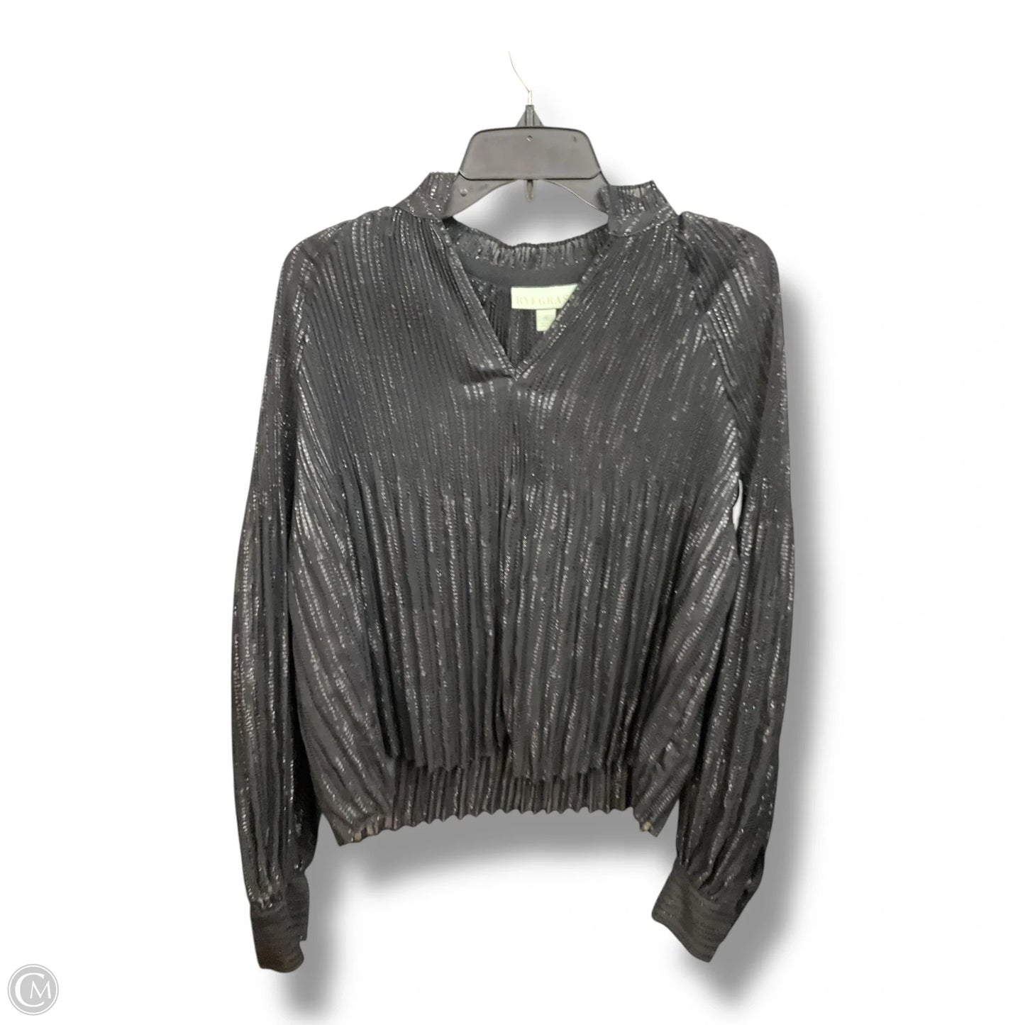 Blouse Long Sleeve By Ryegrass In Black, Size: S