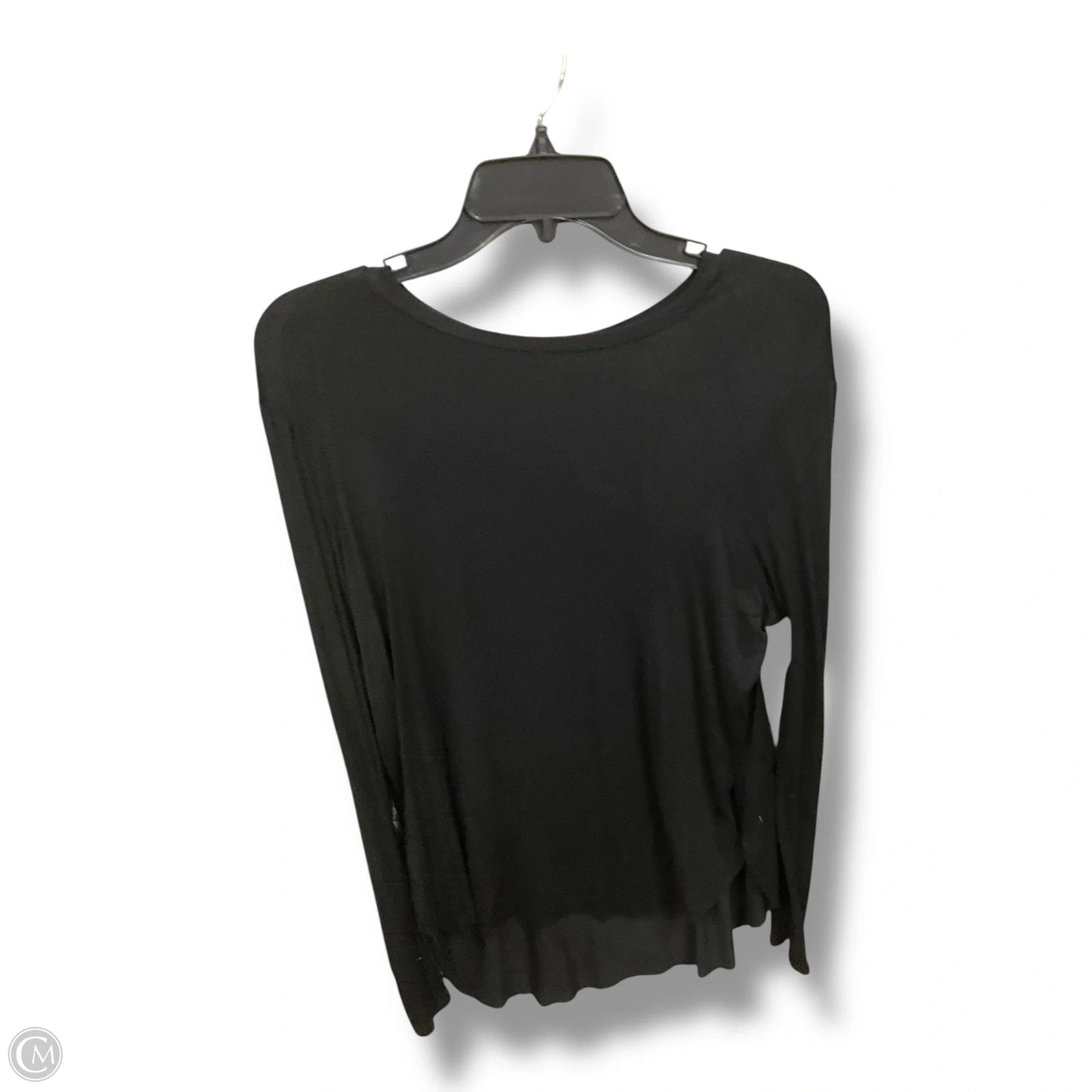 Top Long Sleeve Basic By Halogen In Black, Size: L