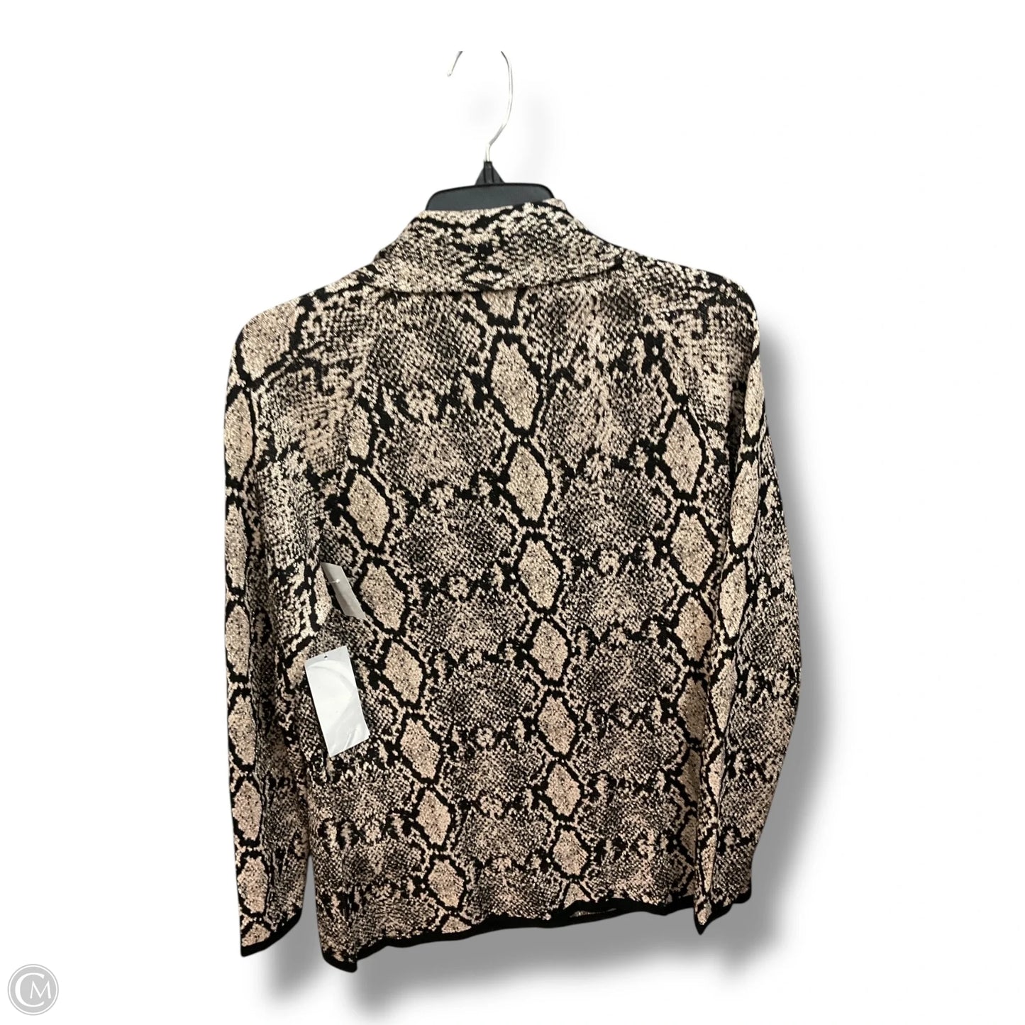 Top Long Sleeve By Chicos In Black & Brown, Size: L