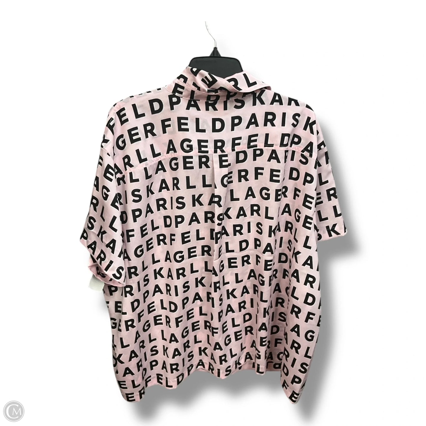 Blouse Designer By Karl Lagerfeld In Pink, Size: 3x