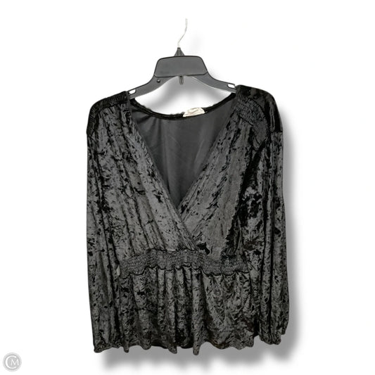 Top Long Sleeve By Clothes Mentor In Black, Size: 2x