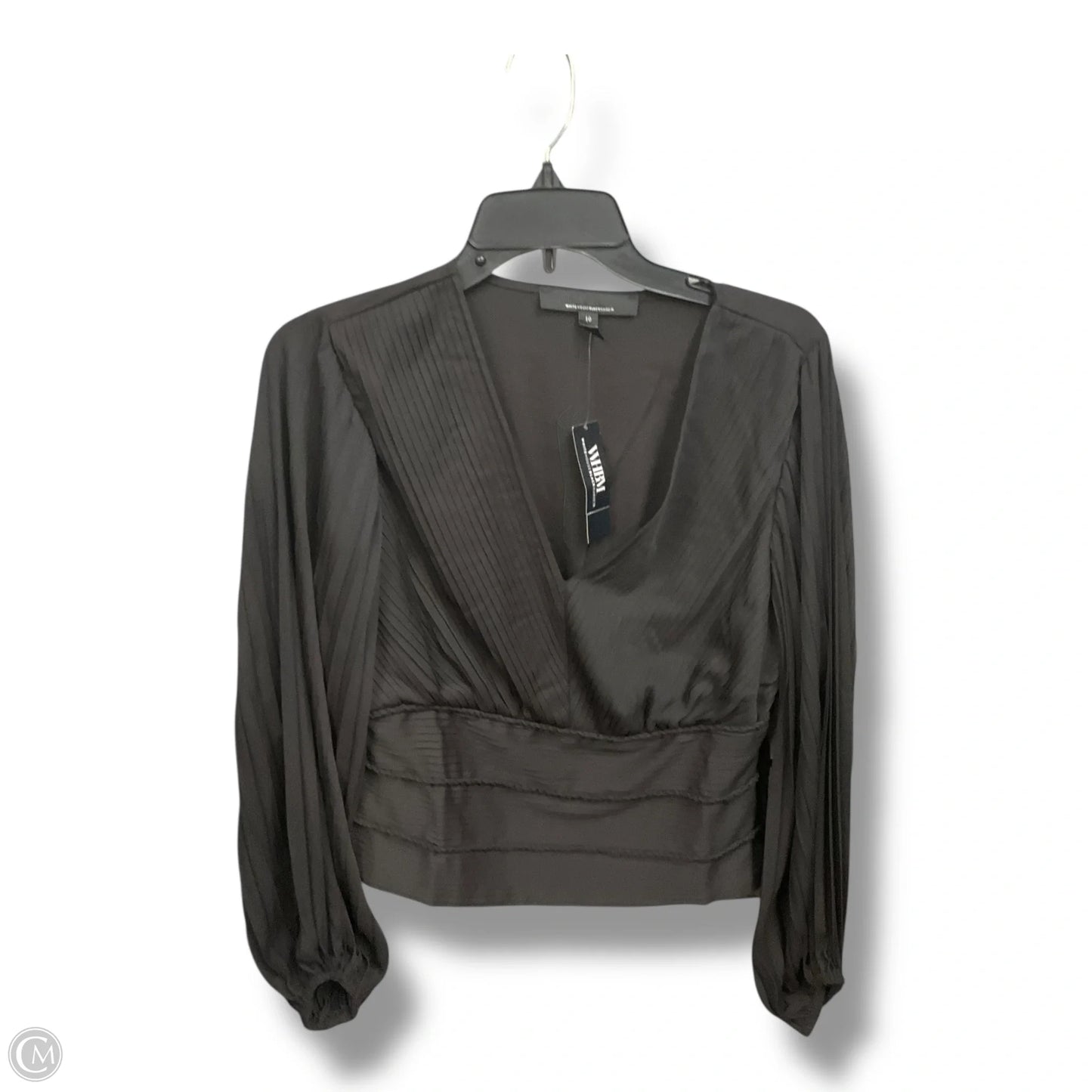 Blouse Long Sleeve By White House Black Market In Black, Size: M