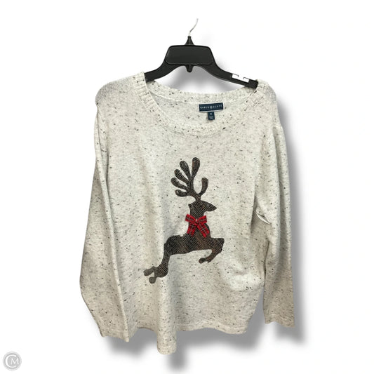 Sweater By Karen Scott In Grey, Size: 1x
