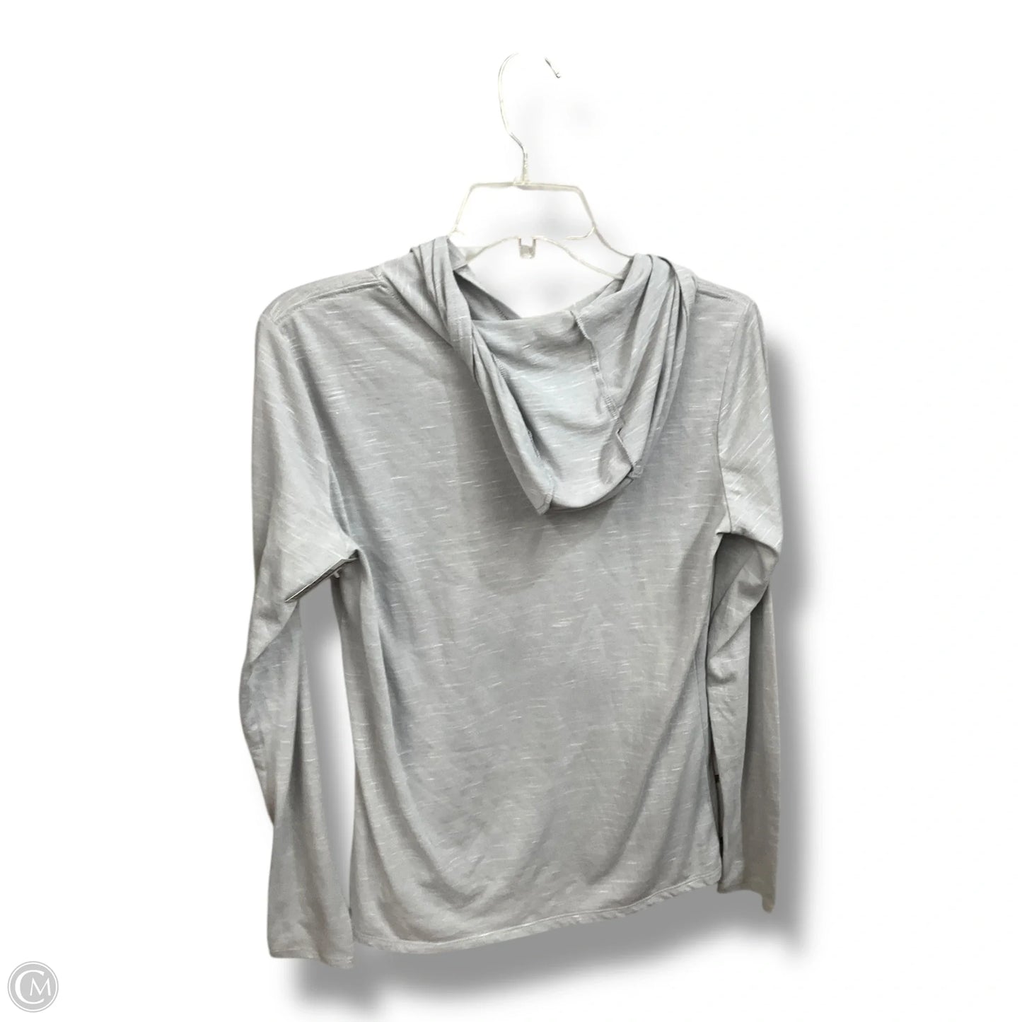 Athletic Top Long Sleeve Hoodie By Nike Apparel In Grey, Size: M