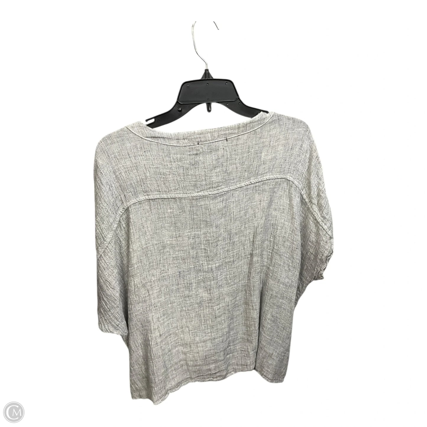 Top Short Sleeve By Tahari In Grey, Size: L