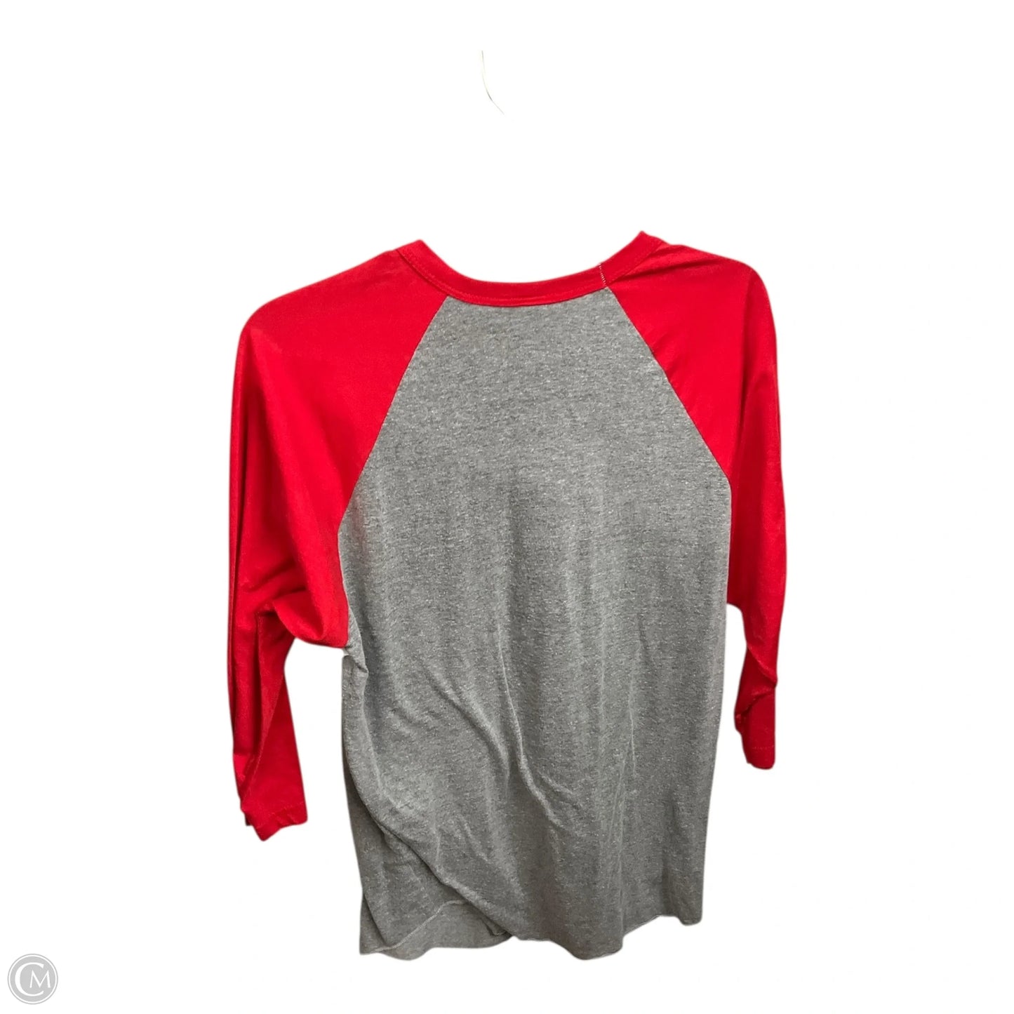 Top 3/4 Sleeve By Homage In Grey & Red, Size: L