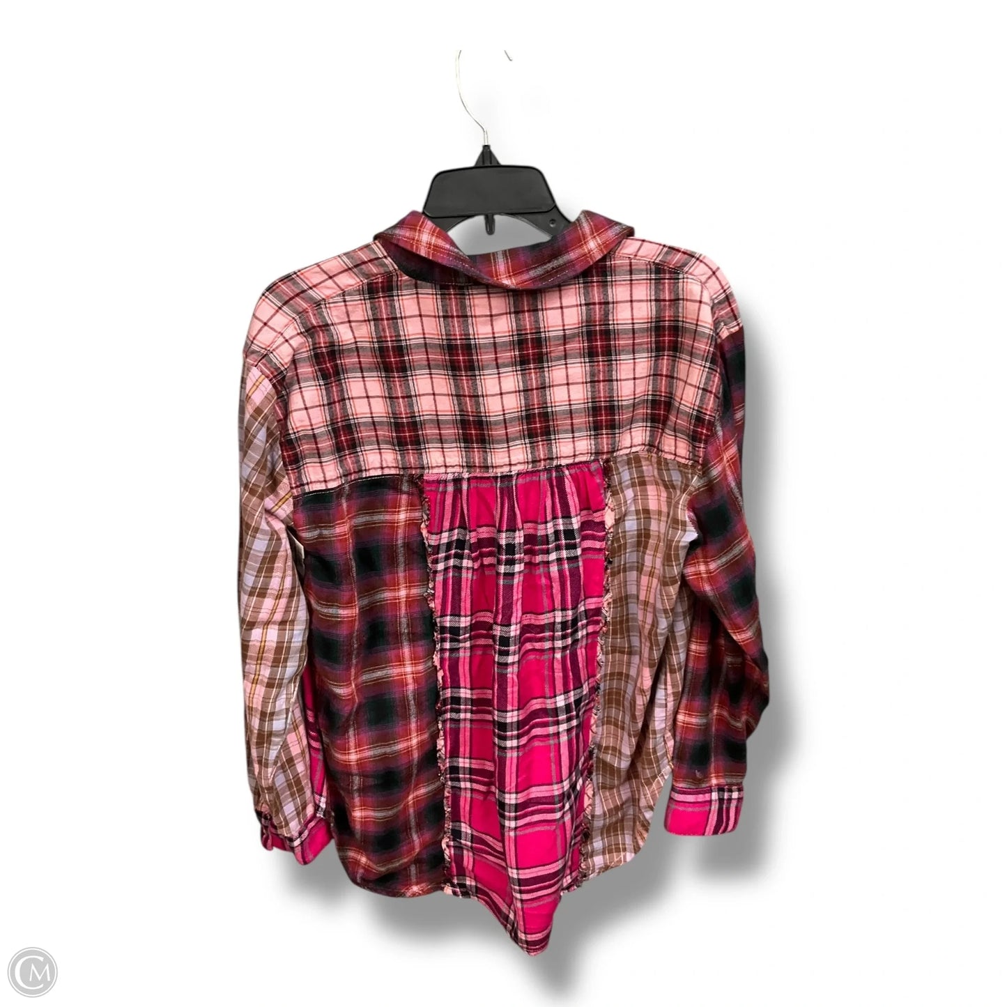 Blouse Long Sleeve By Pilcro In Plaid Pattern, Size: M