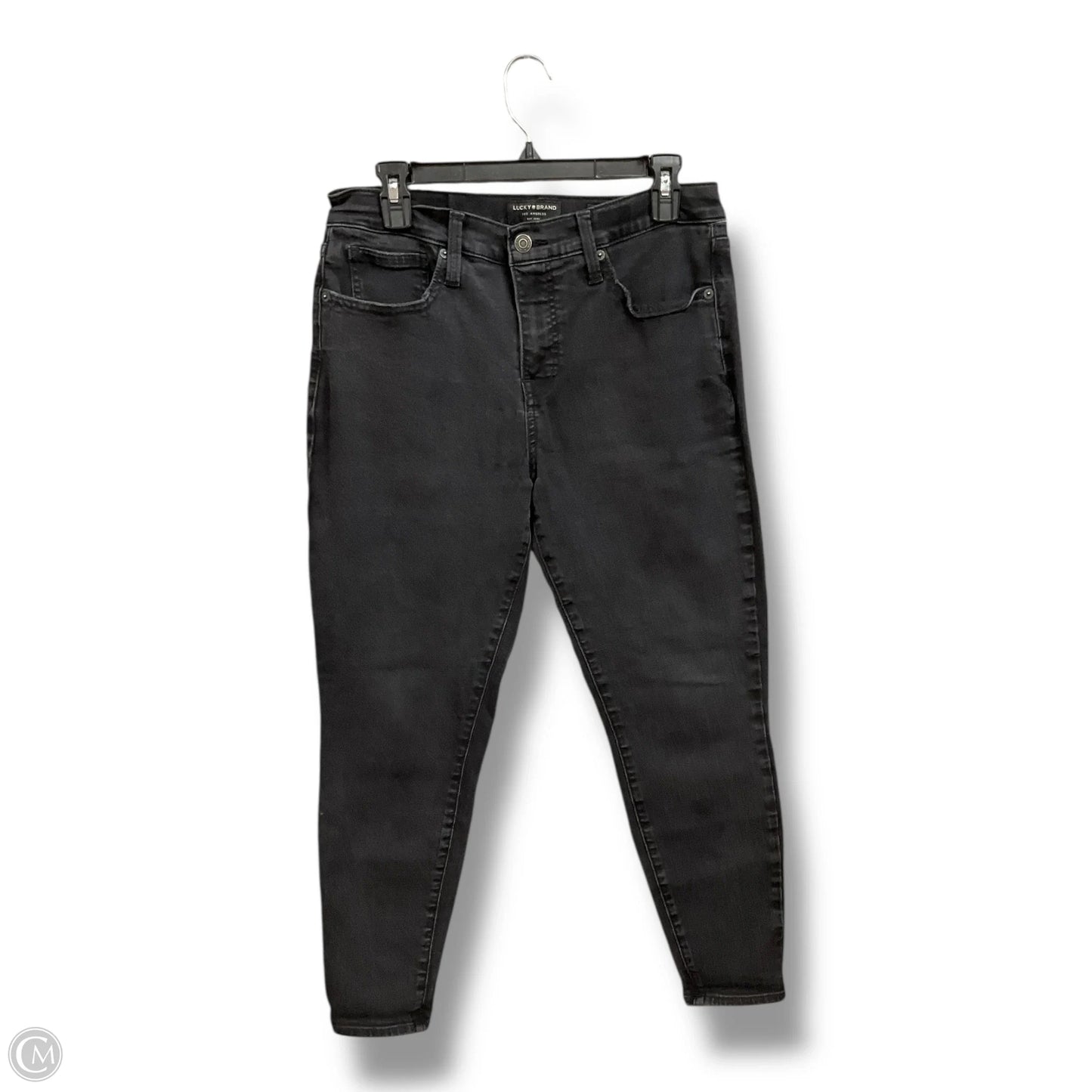 Jeans Skinny By Lucky Brand In Black Denim, Size: 12