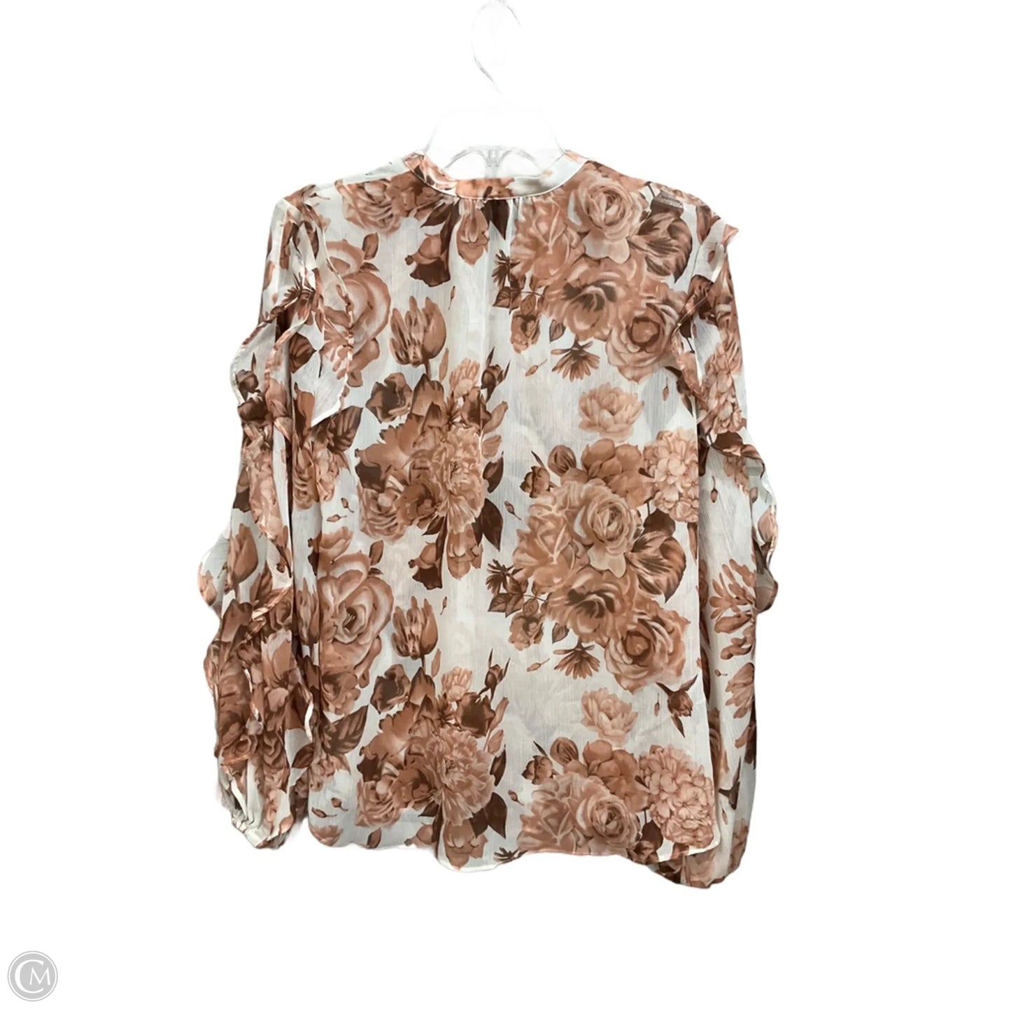 Blouse Long Sleeve By Express In Multi-colored, Size: M