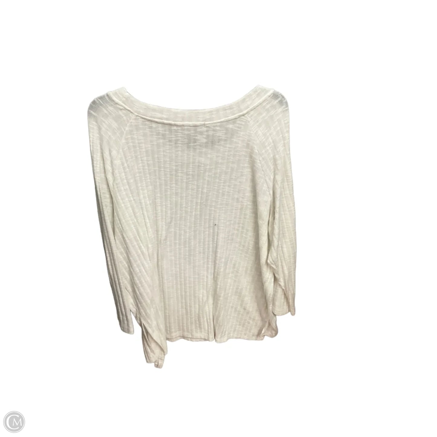 Top Long Sleeve Basic By Wallflower In White, Size: 1x
