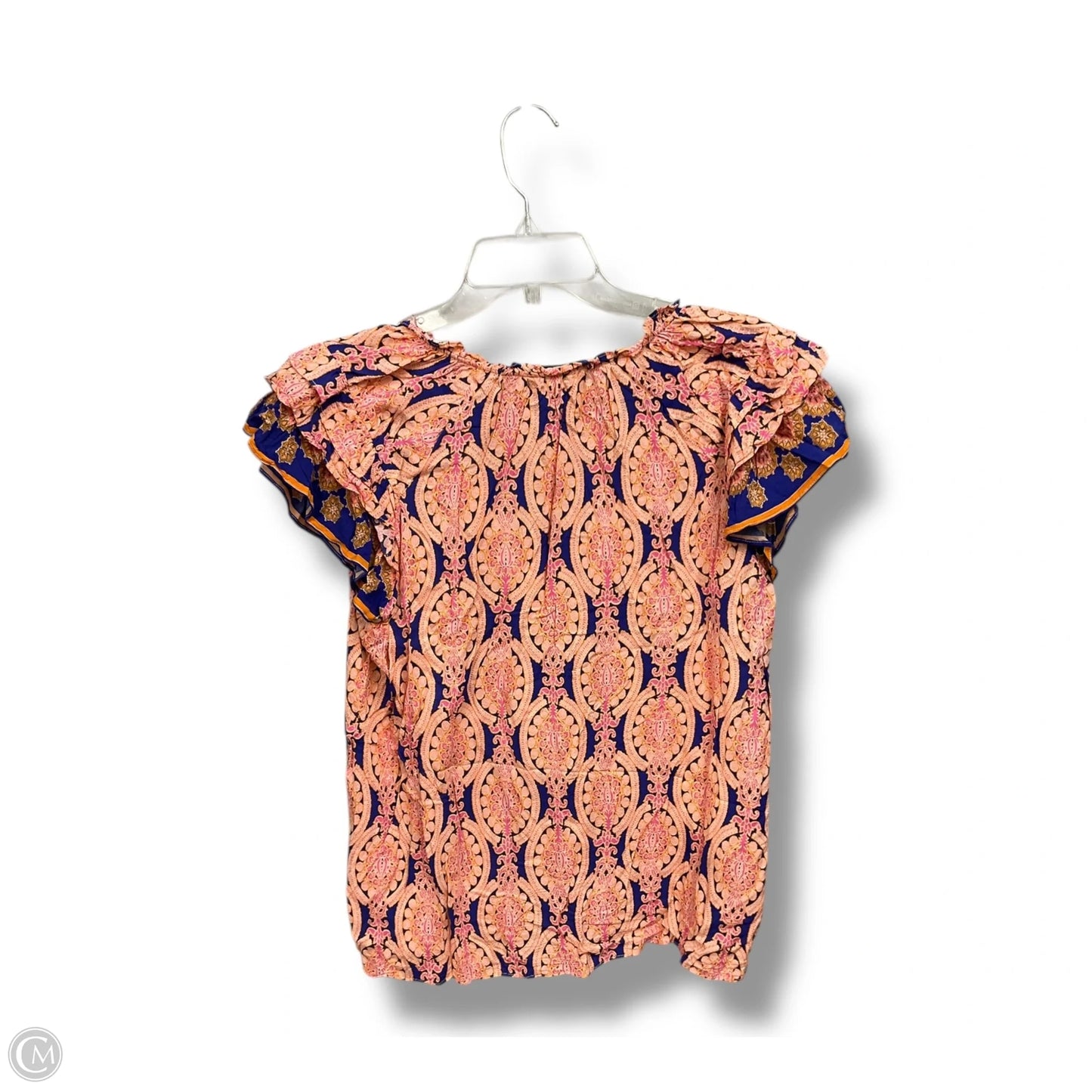 Top Short Sleeve By Max Studio In White, Size: L