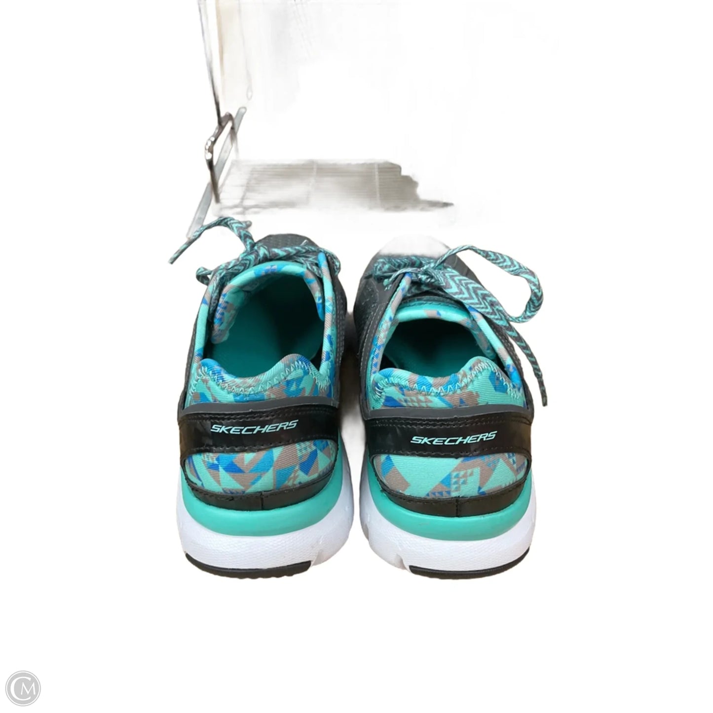 Shoes Athletic By Skechers In Blue & Grey, Size: 7.5