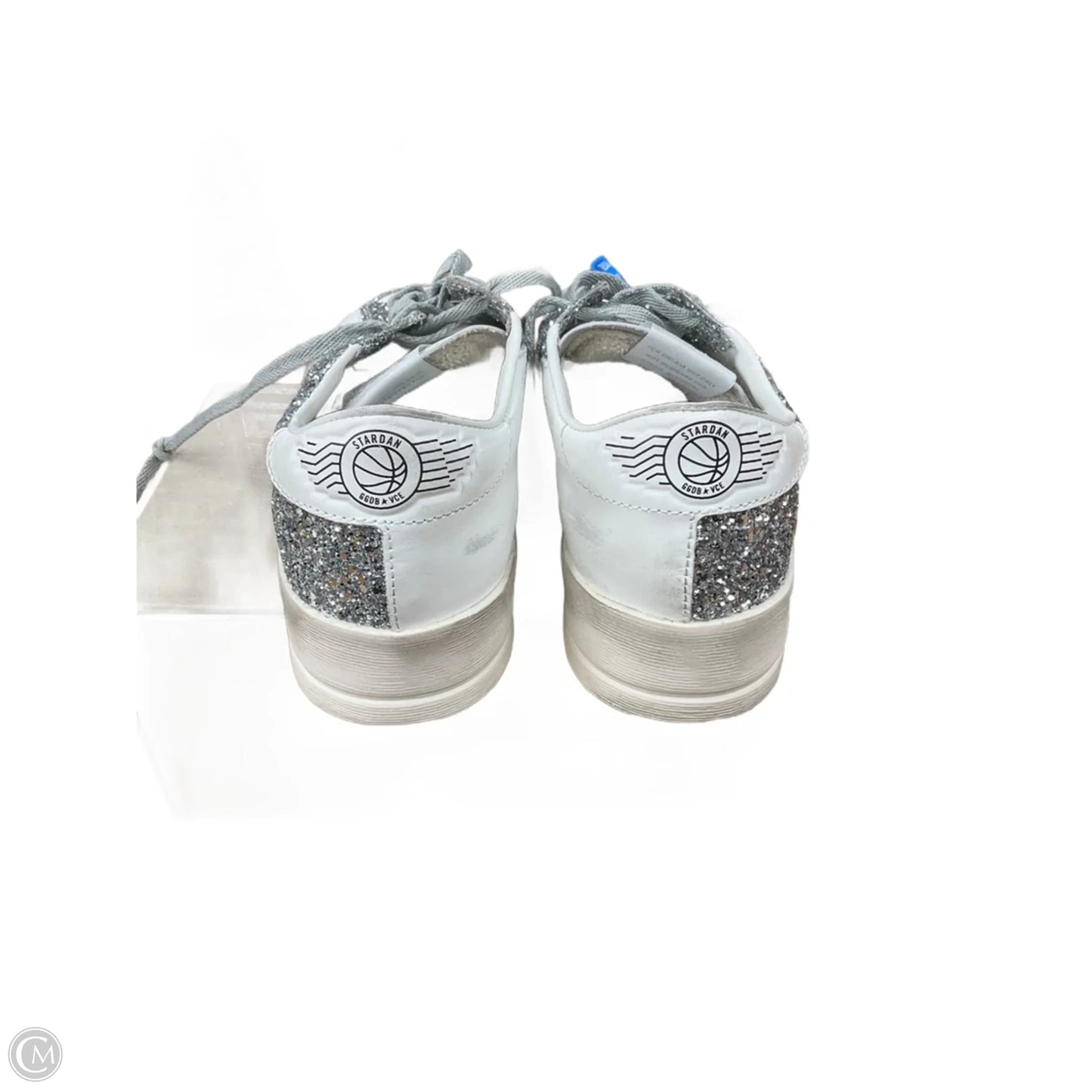 Shoes Luxury Designer By Golden Goose In Silver, Size: 9