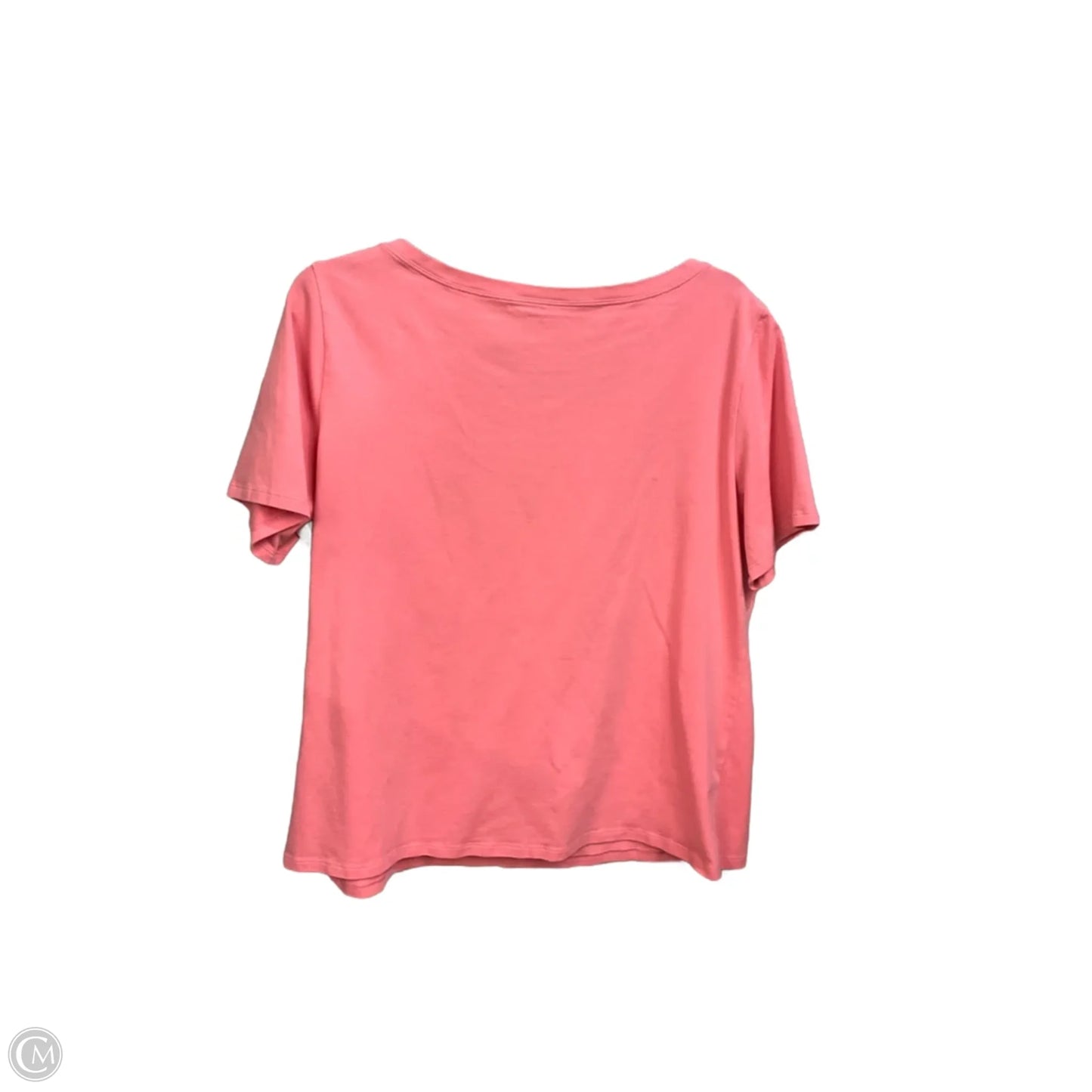 Top Short Sleeve Basic By Eileen Fisher In Pink, Size: Xl