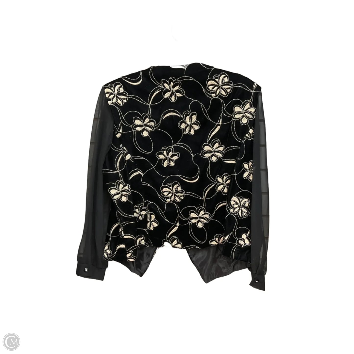 Blazer By Another Thyme In Black & Gold, Size: Xl