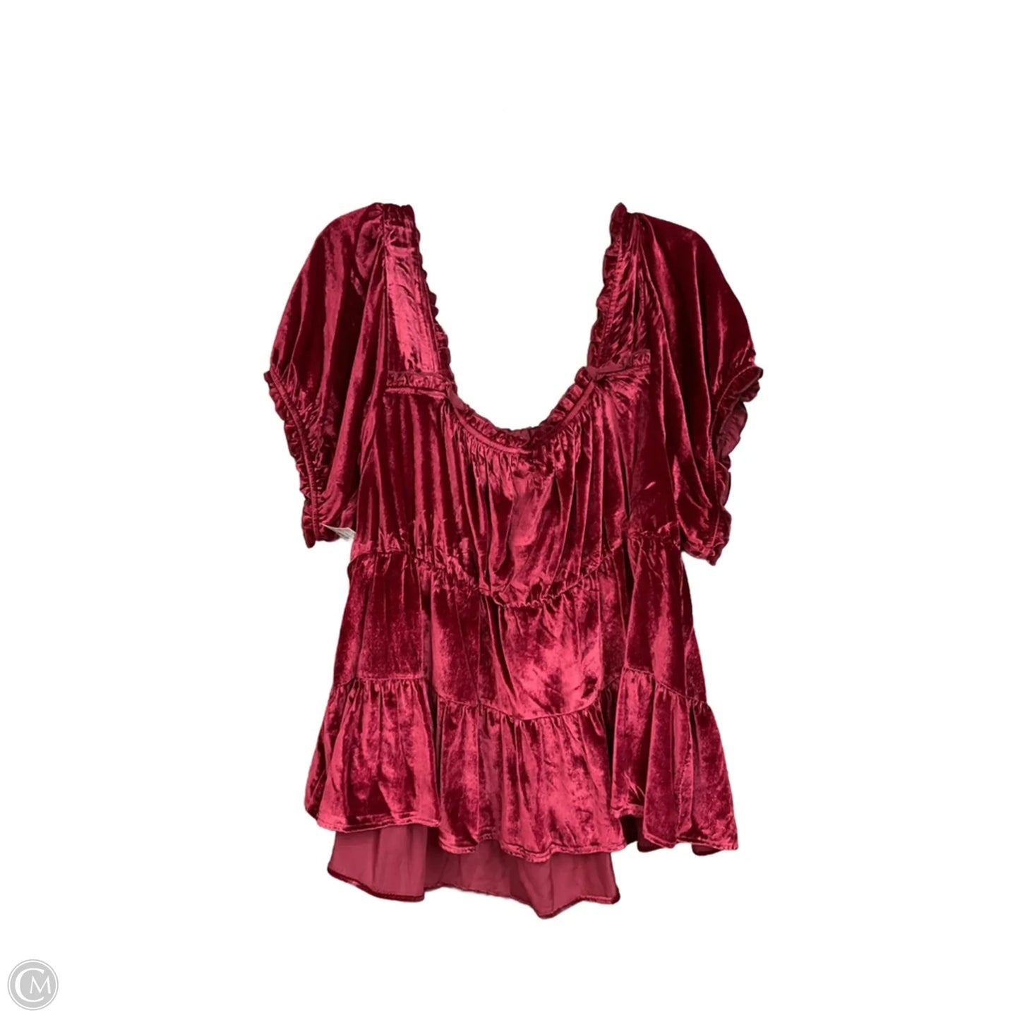 Top Short Sleeve By Torrid In Maroon, Size: 4x