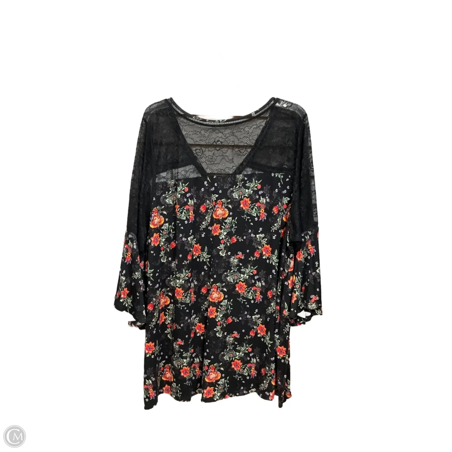Top 3/4 Sleeve By Torrid In Floral Print, Size: 4x