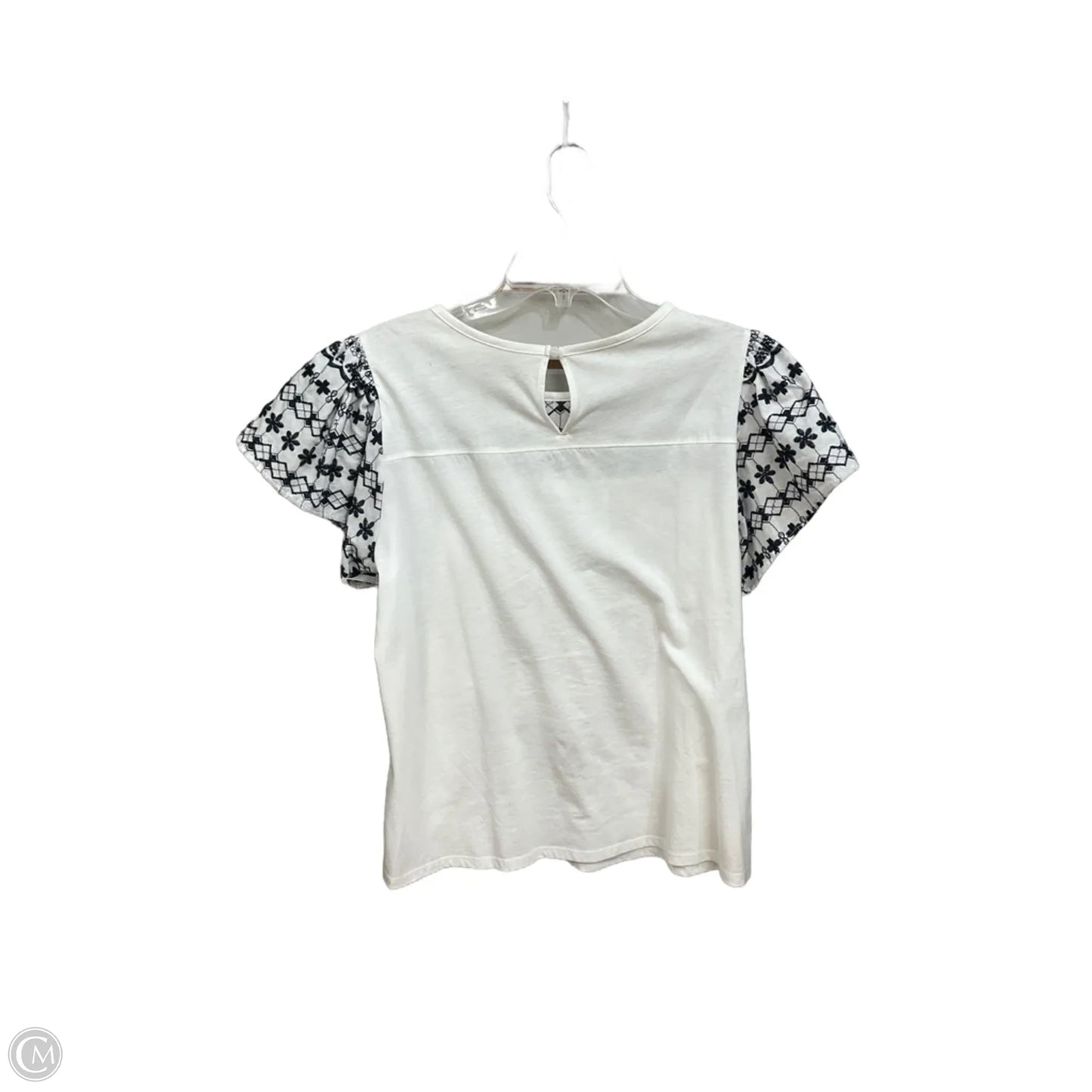 Top Short Sleeve By Loft In Blue & White, Size: S