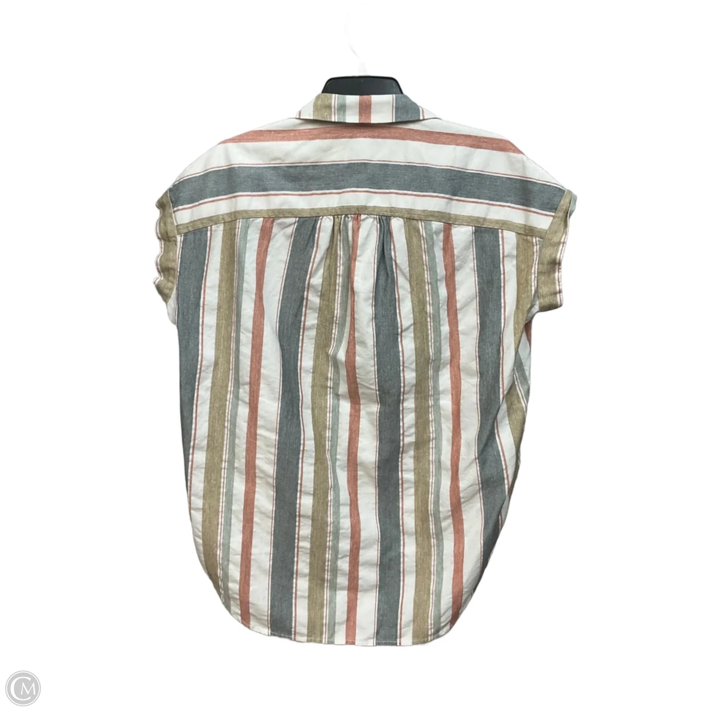 Top Short Sleeve By Madewell In Striped Pattern, Size: Xs