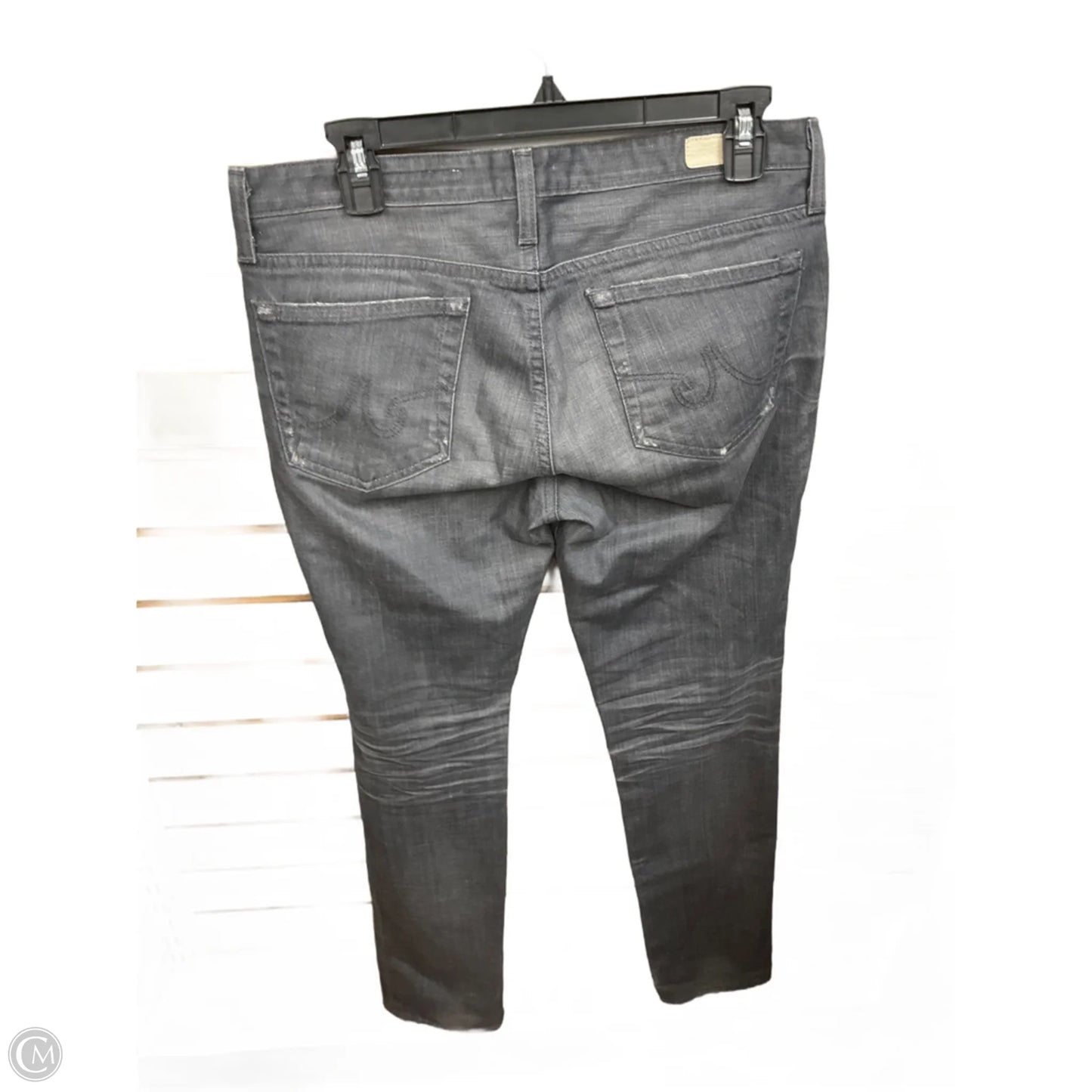 Jeans Straight By Ag Jeans In Grey Denim, Size: 10