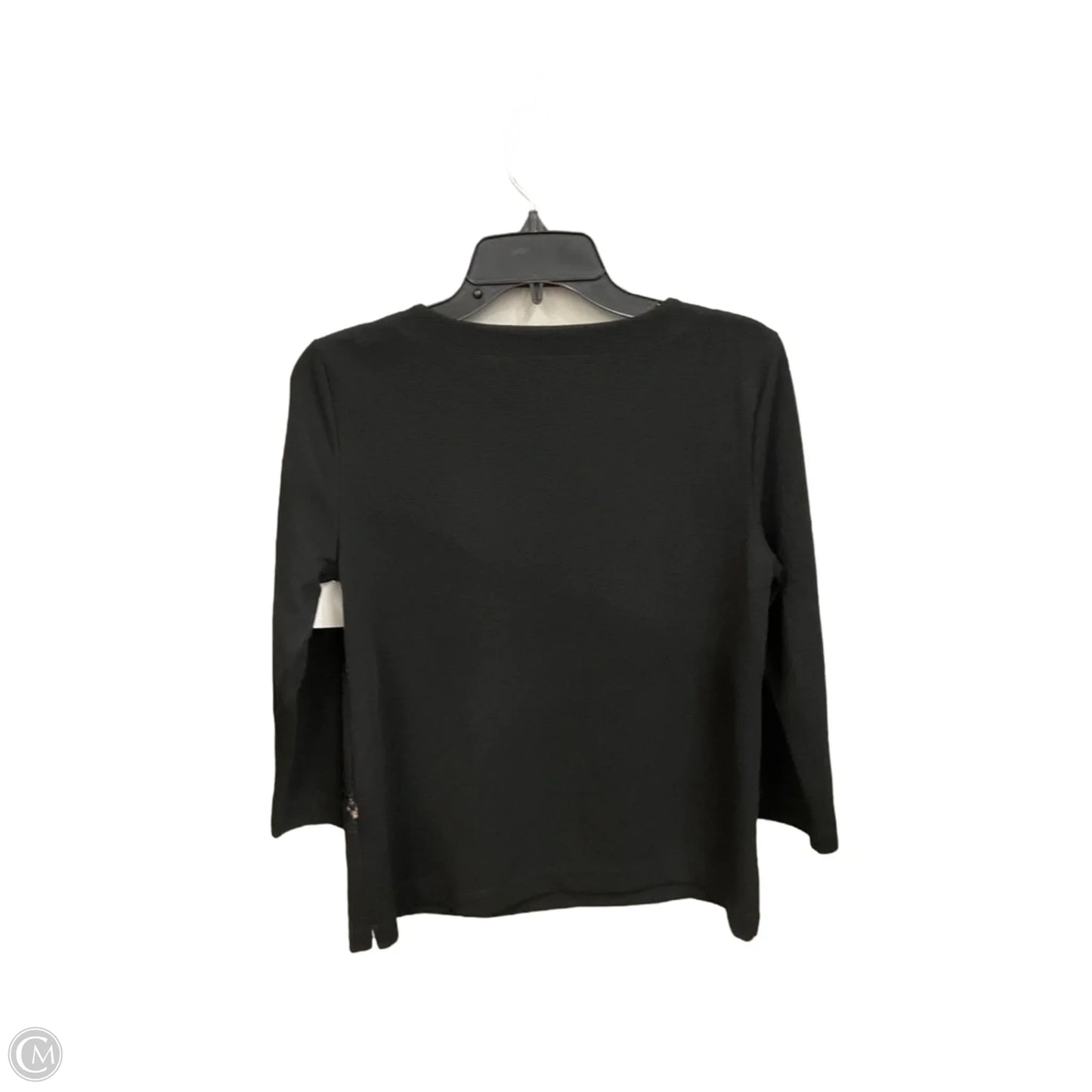 Top Long Sleeve Designer By Karl Lagerfeld In Black, Size: S