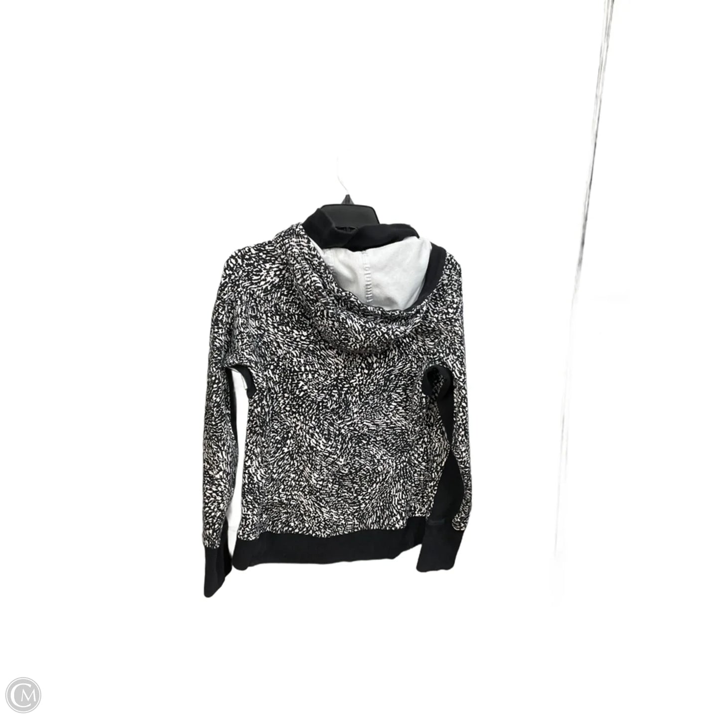 Athletic Jacket By Athleta In Black & White, Size: L