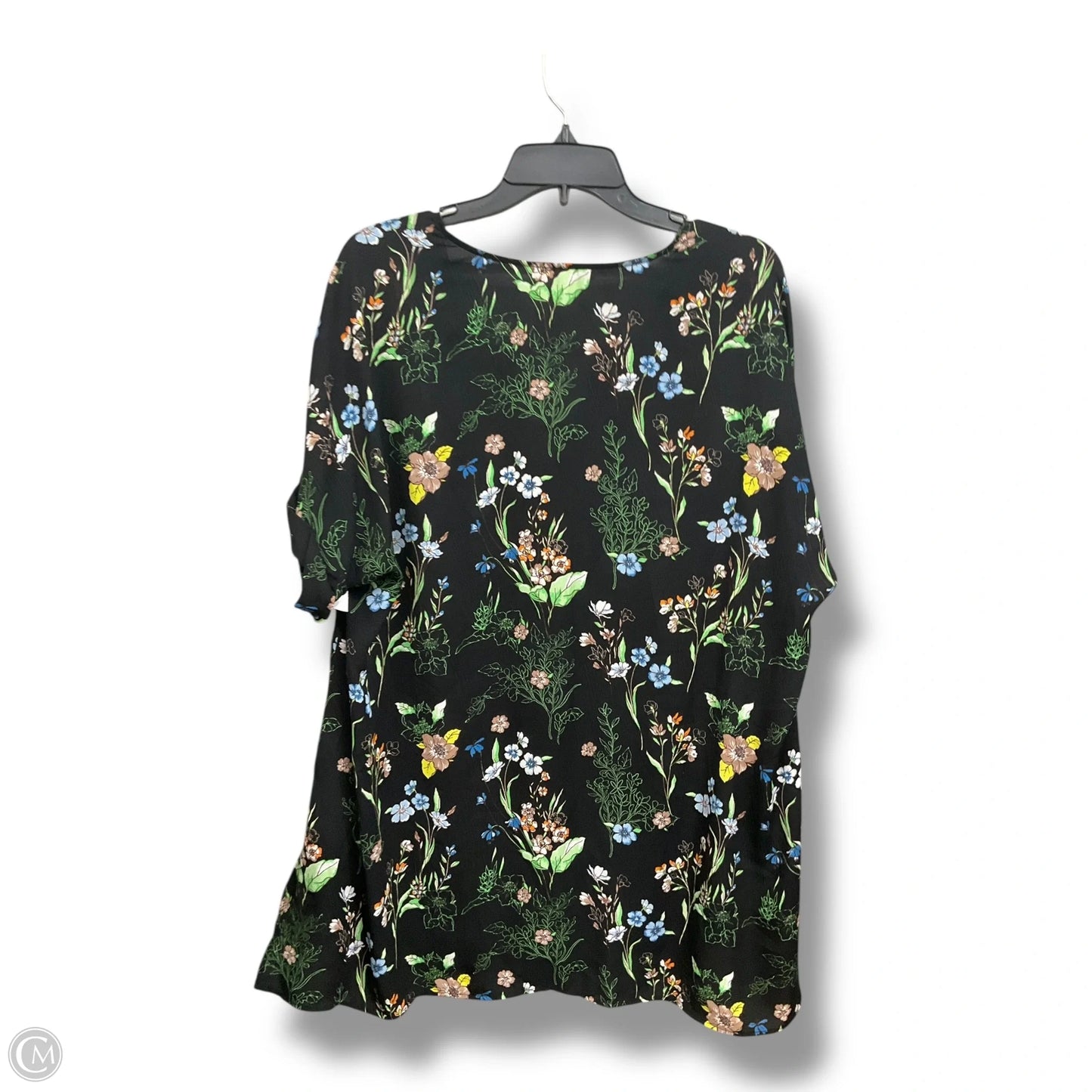 Blouse Short Sleeve By Dr2 In Floral Print, Size: 2x