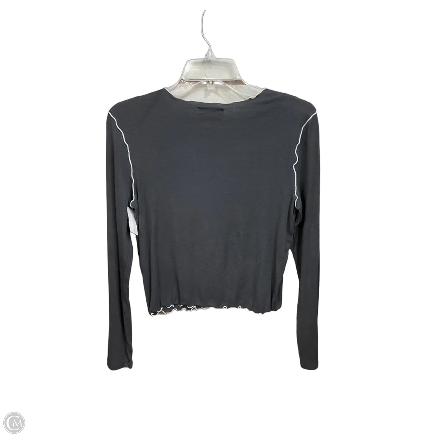 Top Long Sleeve Basic By Madewell In Grey, Size: S