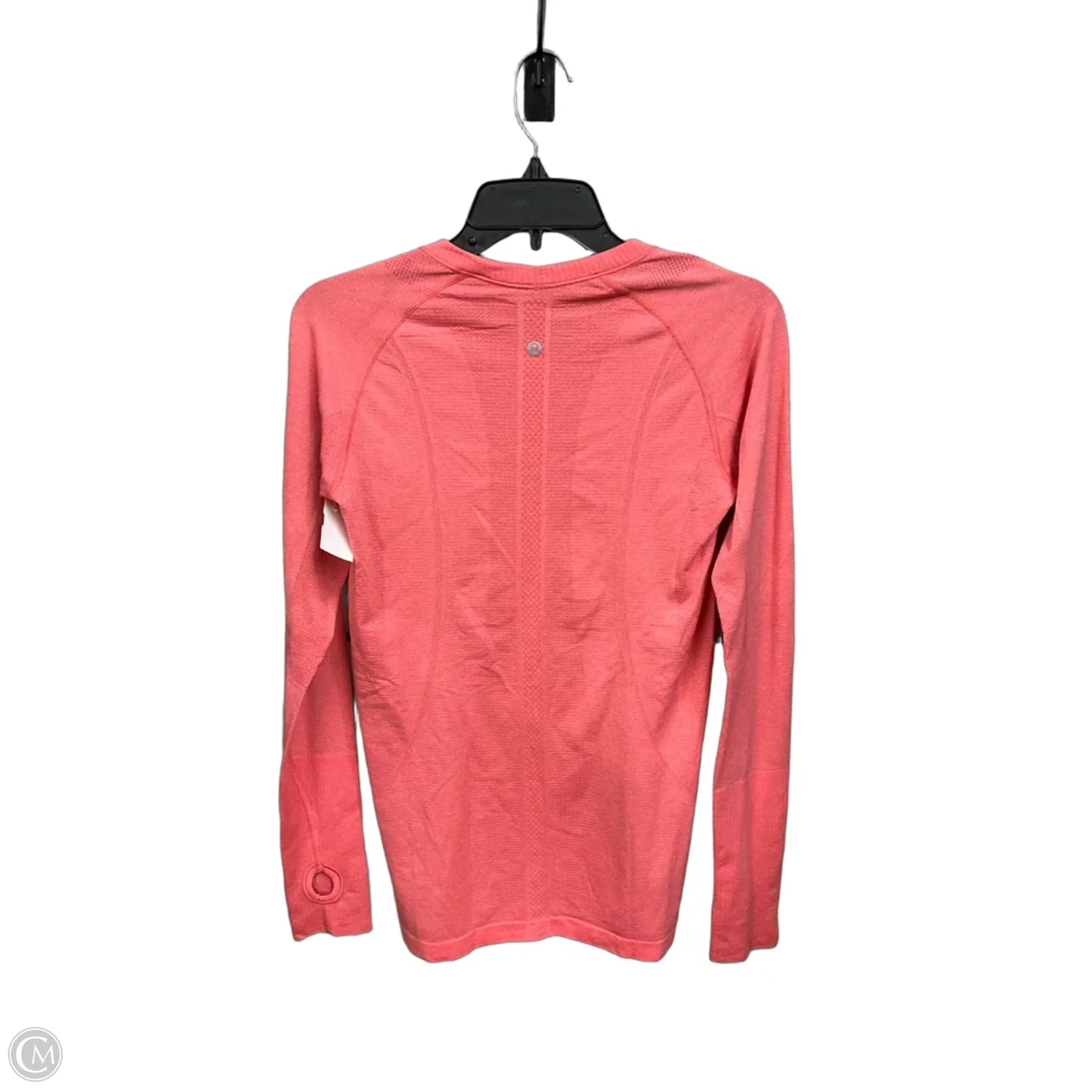 Athletic Top Long Sleeve Crewneck By Lululemon In Coral, Size: M