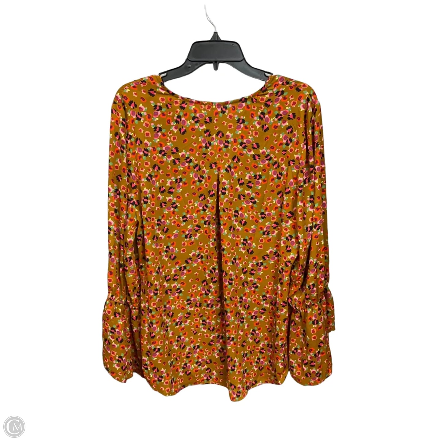 Blouse Long Sleeve By Cabi In Floral Print, Size: L