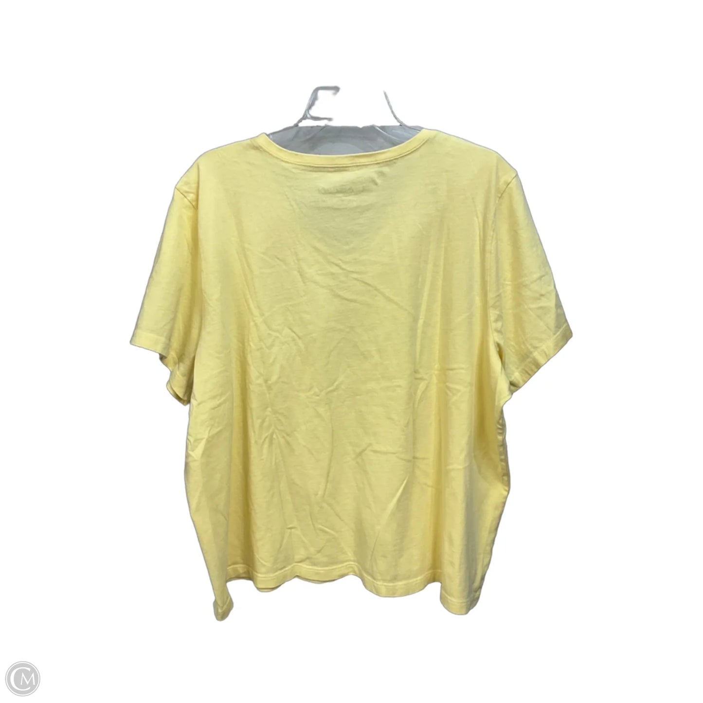 Top Short Sleeve By Life Is Good In Yellow, Size: 3x