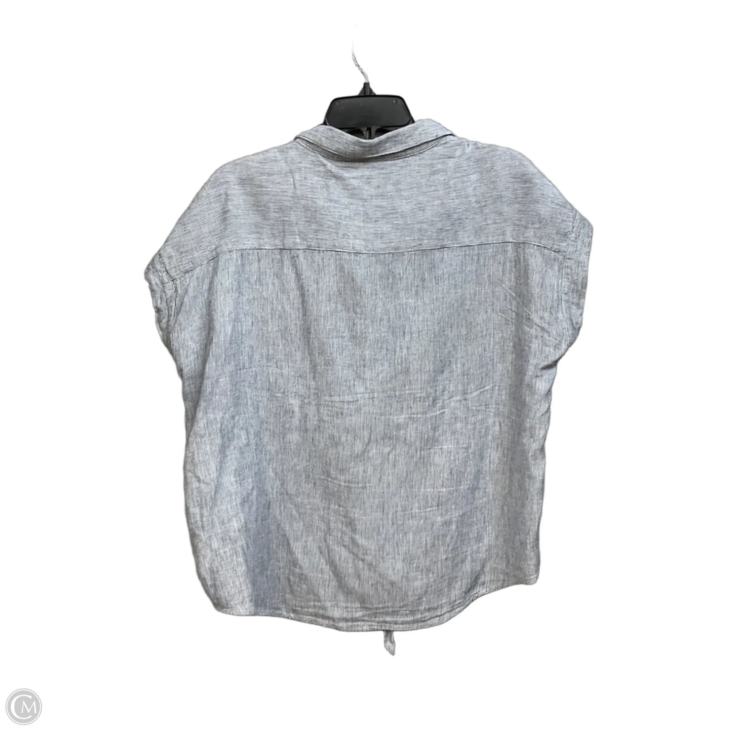 Top Short Sleeve By Weatherproof In Striped Pattern, Size: L