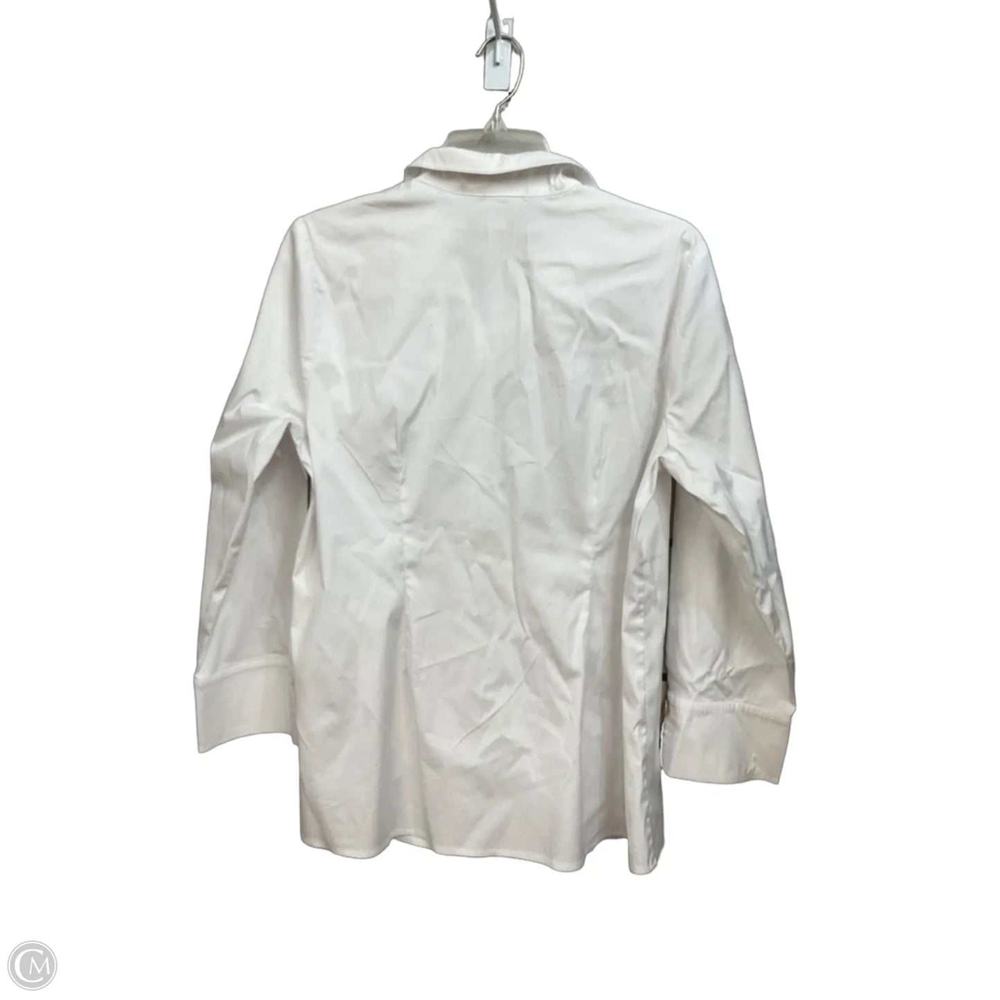 Blouse Long Sleeve By Habitat In White, Size: L