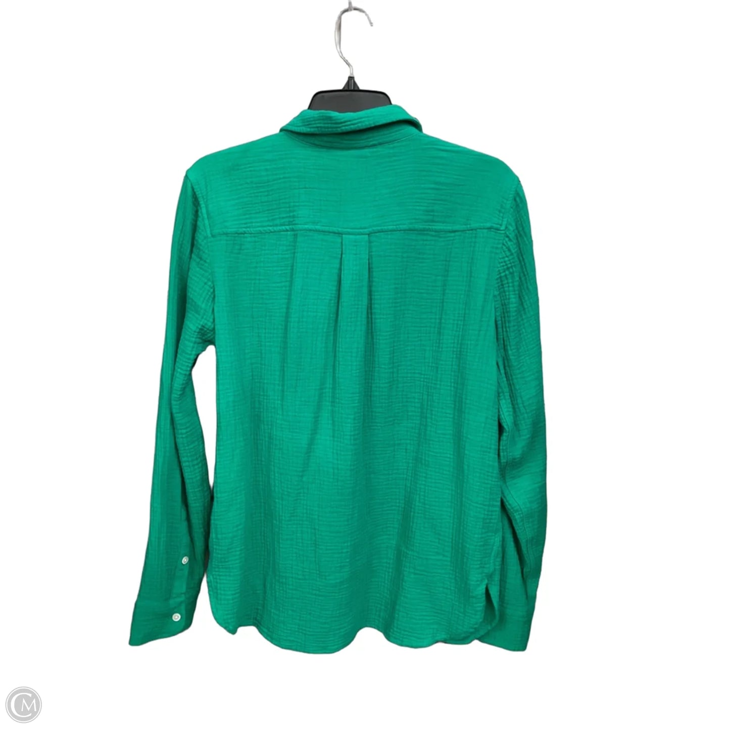 Blouse Long Sleeve By J. Crew In Green, Size: M