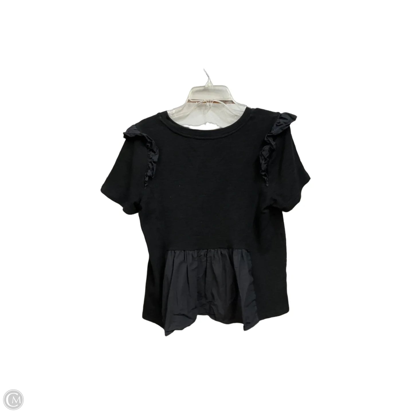 Top Short Sleeve By Maeve In Black, Size: L