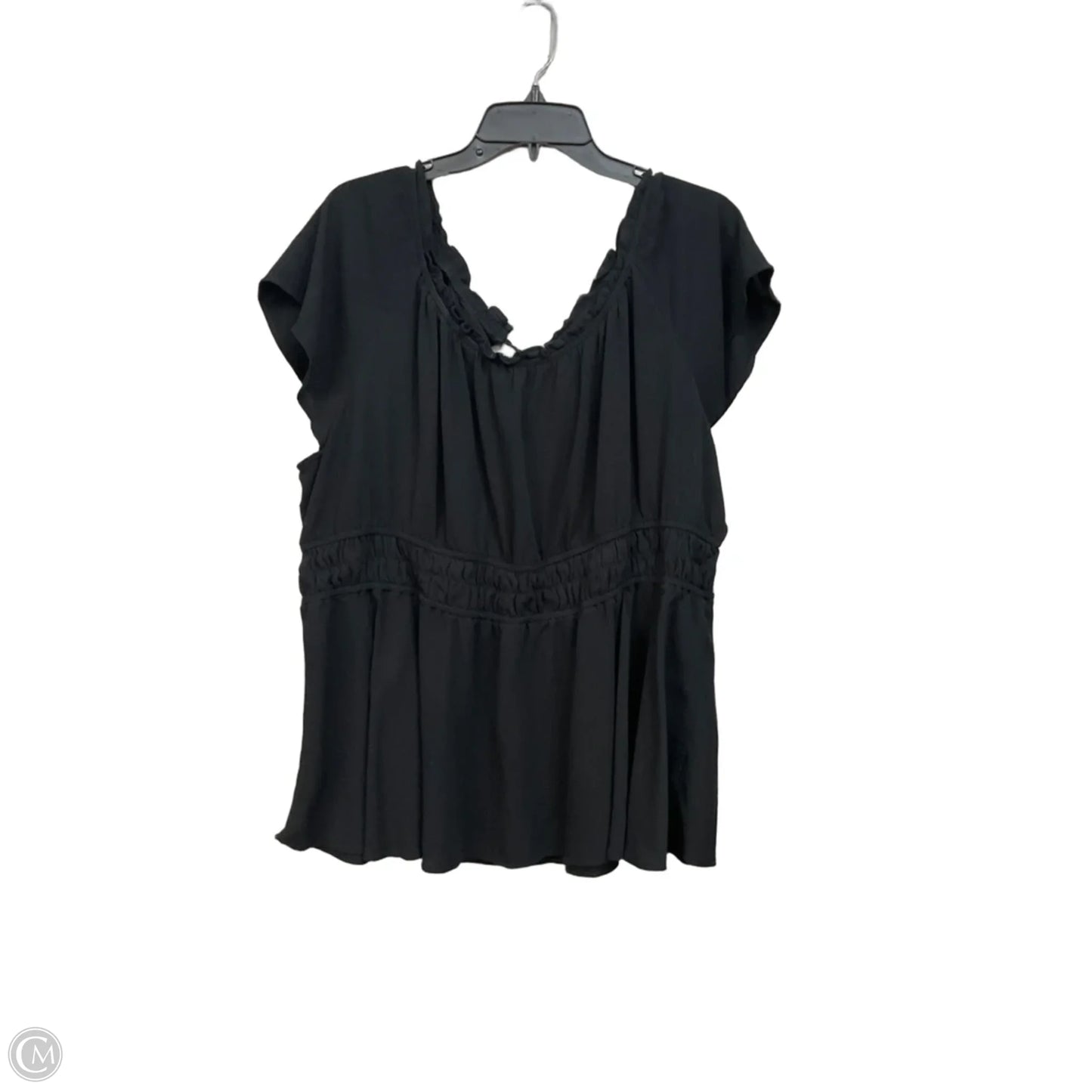 Top Short Sleeve By Torrid In Black, Size: 3x