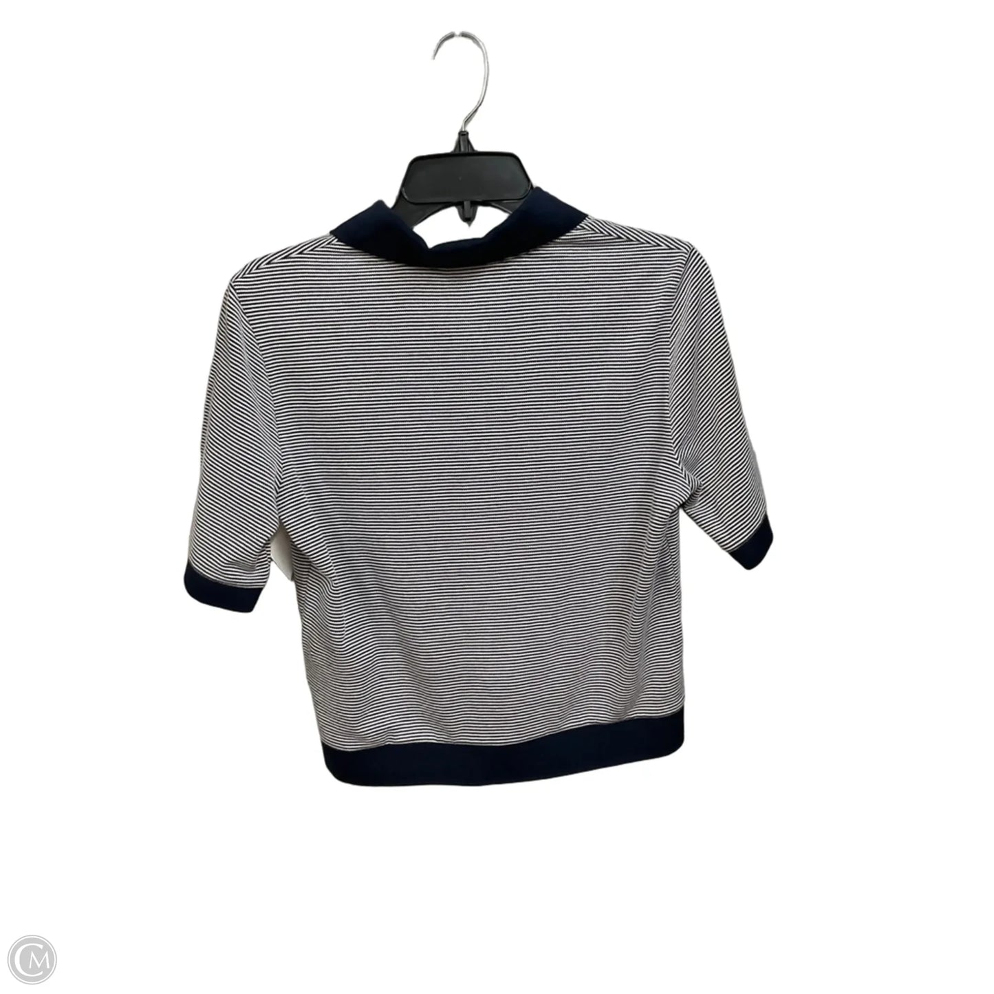 Top Short Sleeve By Madewell In Striped Pattern, Size: S
