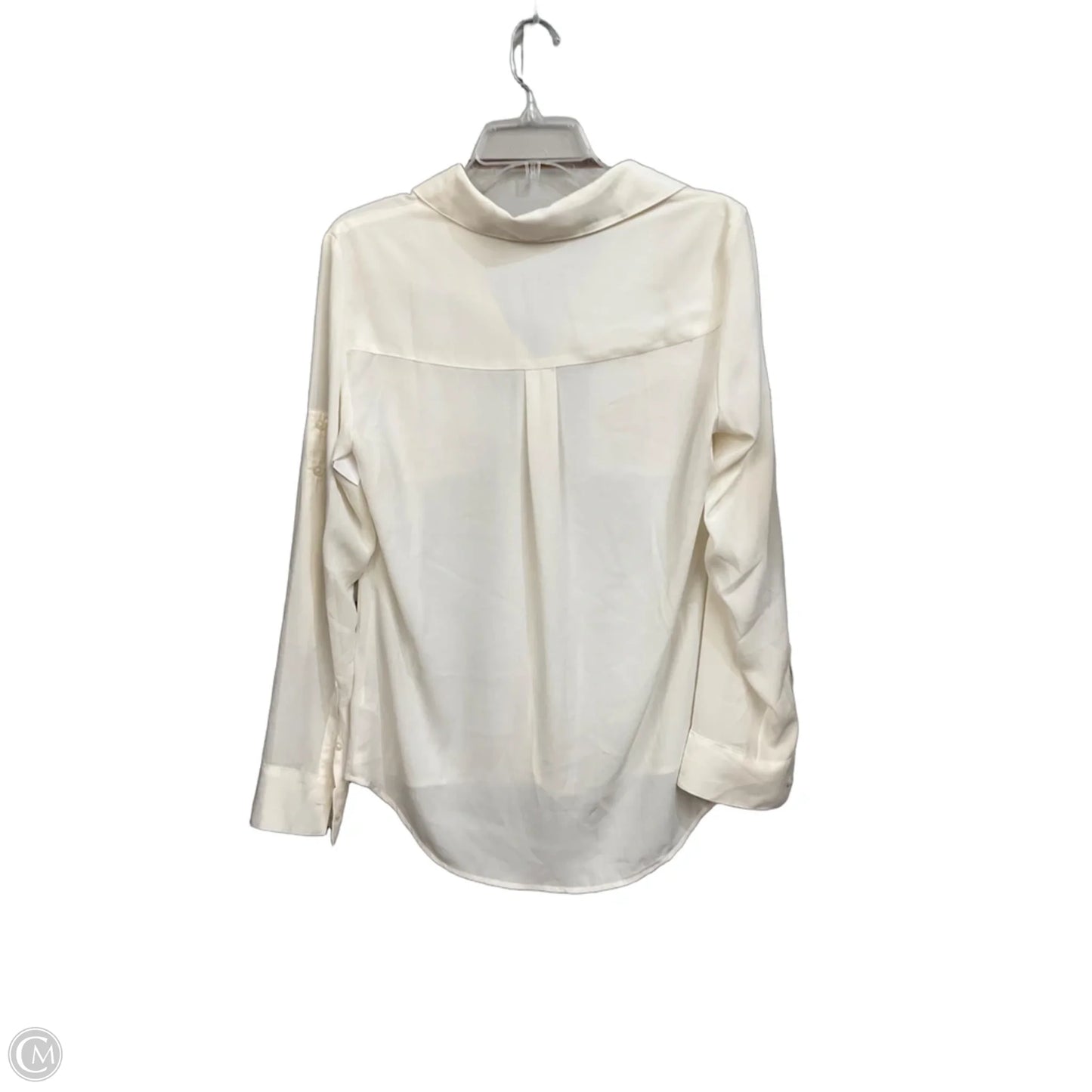 Blouse Long Sleeve By Express In Cream, Size: M