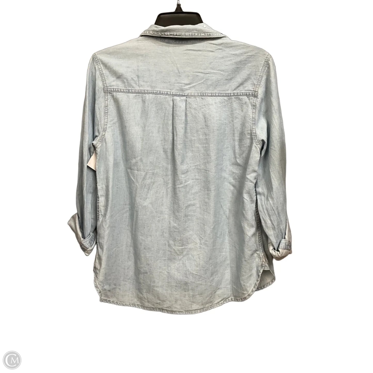 Blouse Long Sleeve By Old Navy In Blue, Size: M