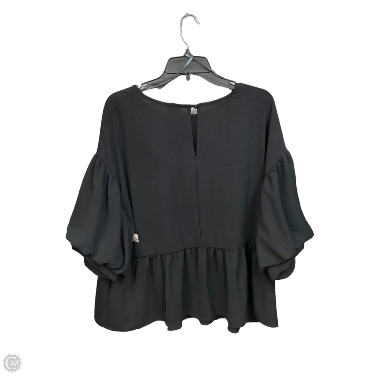 Top Short Sleeve By Arula In Black, Size: 1x
