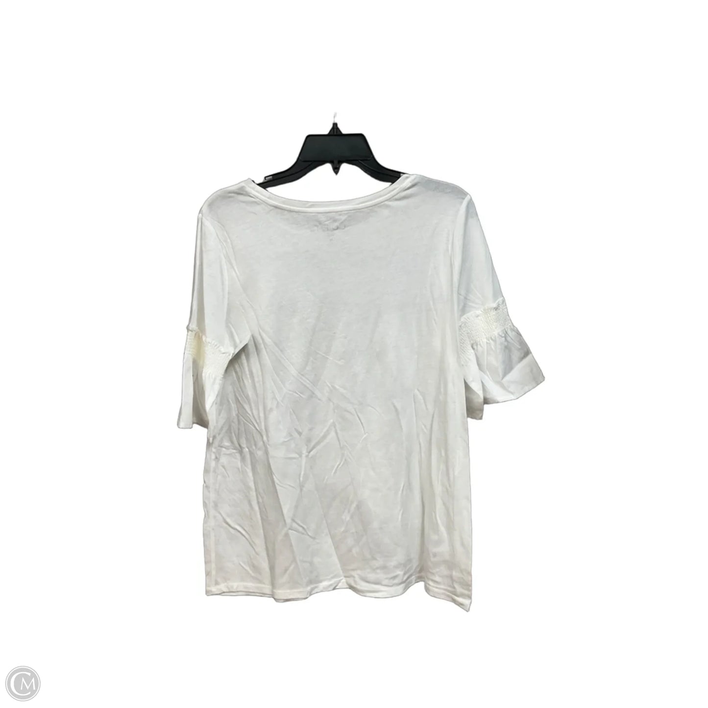 Top Short Sleeve By Loft In White, Size: M