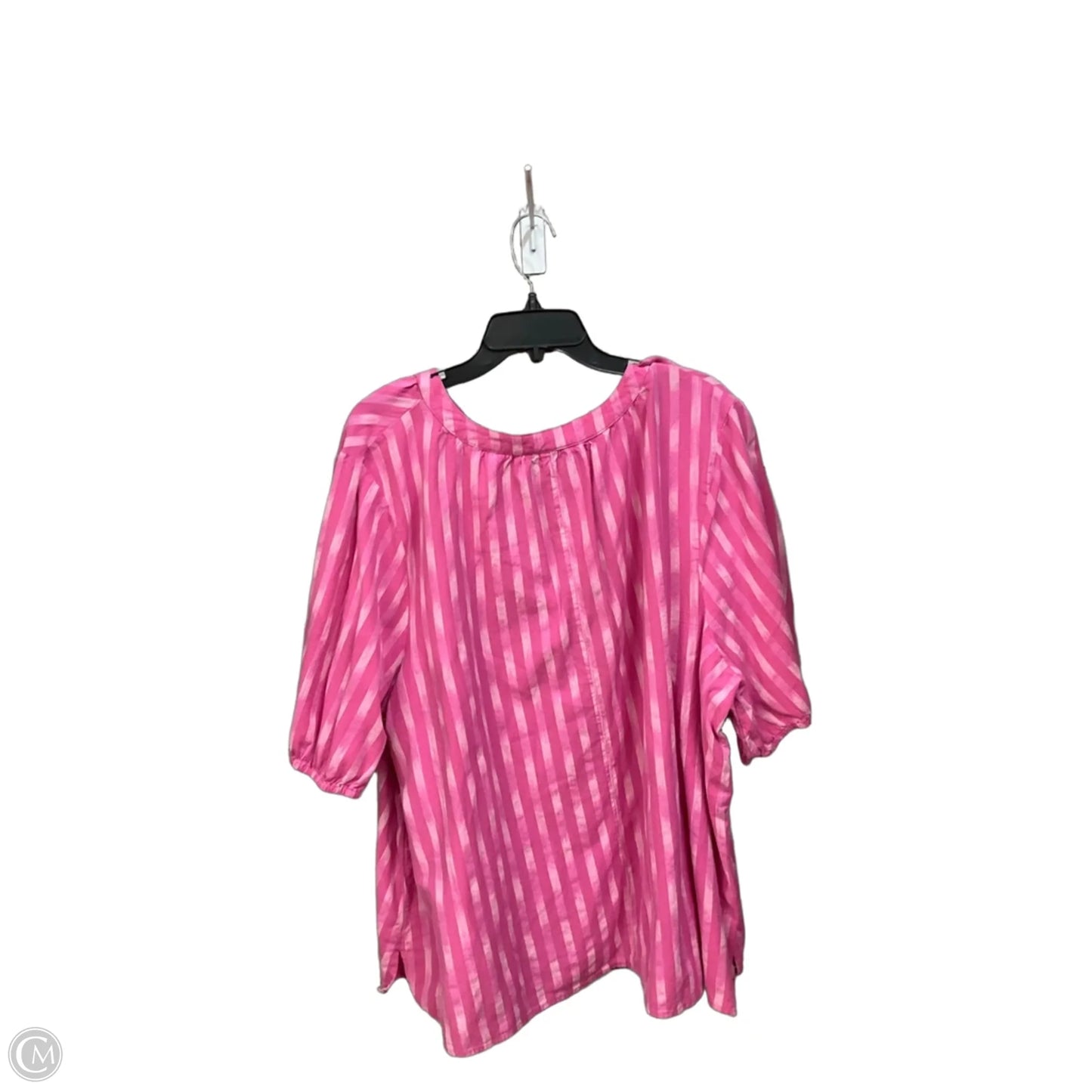 Top Short Sleeve By Lane Bryant In Striped Pattern, Size: 4x